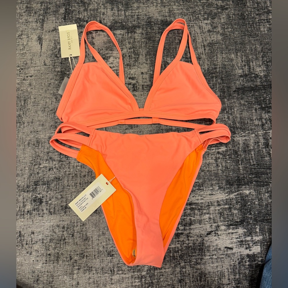 Set! Ramy Brook Bikini - dove bottoms, Starla top Orange Elora